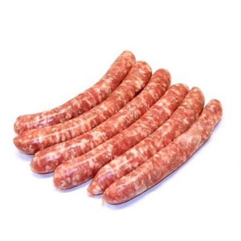 Saucisses de porc nature, le sachet de 1 kg