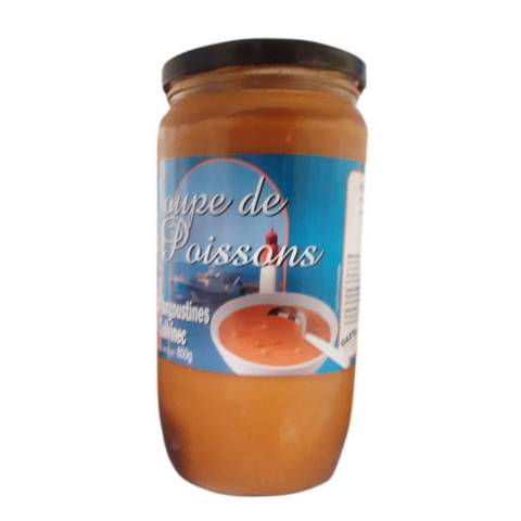 Soupe de poisson langoustines, le bocal en verre de 800 gr