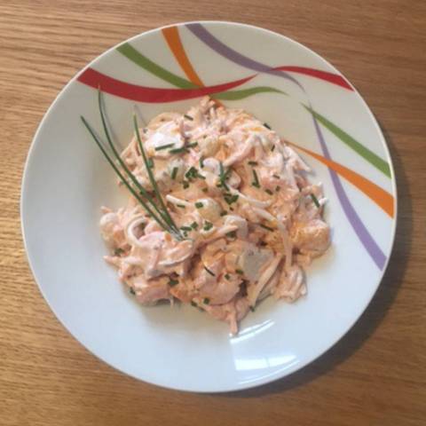 Salade traiteur gambas-agrumes, le kg