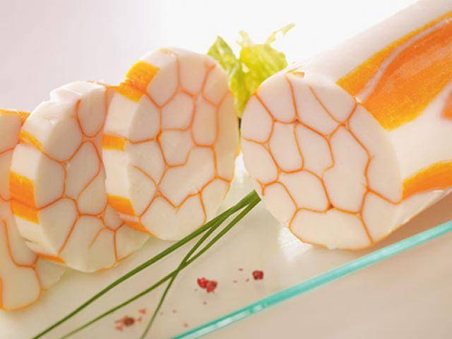 rouleau de surimi a la coupe